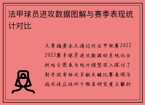 法甲球员进攻数据图解与赛季表现统计对比